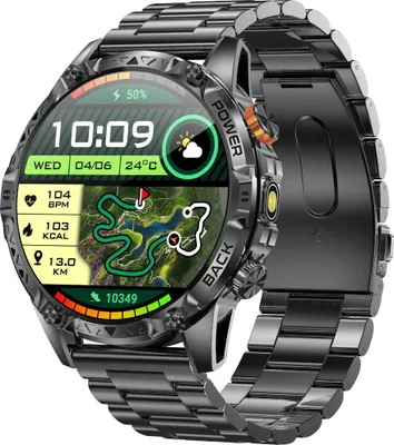 Produktbild von INF Fortschrittliche Smartwatch: Lange Akkulaufzeit, IP68 Wasserdicht, Gesundheitsüberwachung Schwarz + Schwarz