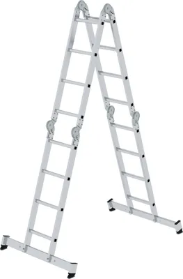 Produktbild von Vielzweckleiter 4-teilig mit nivello®-Traverse 4x4 Sprossen