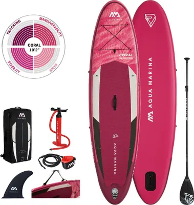 Produktbild von Aqua Marina CORAL 2022 Board Stand Up Paddle Aufblasbar Surfboard BT-21COP