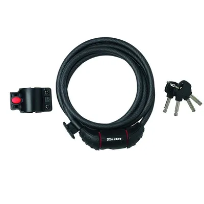Produktbild von Master Lock Kabelschloss Quantum 10 Schwarz 10 mm x 1800 mm - sicherer Diebst...