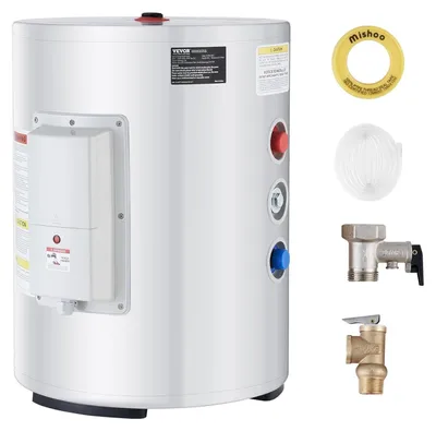 Image de Chauffe-eau électrique avec un réservoir de 40 litres - Chauffe-eau de 1600W avec écran LED et commandes par bouton