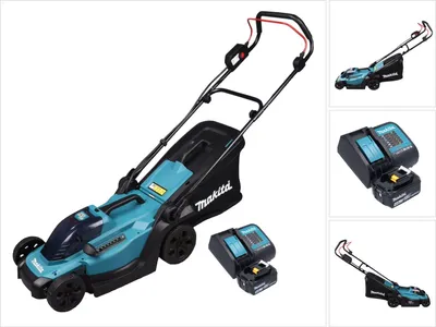 Produktbild von Makita DLM330SM HandgefÃ1/4hrter Rasenmäher, Elektromotor, 33cm Schnittbreite, Grasfang hinten