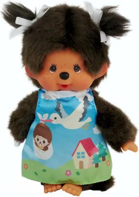 Produktbild von Monchhichi Plüschpuppe Storch Mädchen 20cm Kuscheltier