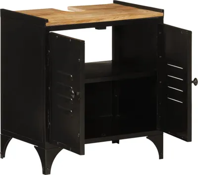 Obrázok produktu pre vidaXL Vanity unit 55x35x60 cm železo a masívne mangové drevo