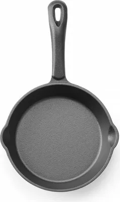 Produktbild von HENDI Gusseisenpfanne, schwarz, ⌀165 x (H)35 mm – 629314
