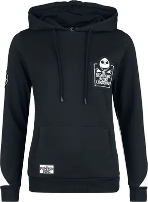 Produktbild von The Nightmare Before Christmas Kapuzenpullover Damen Here Comes Jack schwarz/weiß M