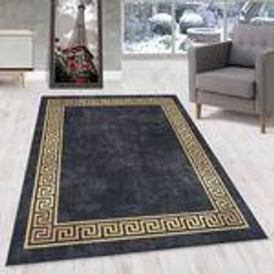 Produktbild von Homebyhome Waschbarer Teppich Wohnzimmer Kurzflor Moderner Stil Rutschfester Teppich Schlafzimmer Pflegeleicht, Grösse: 160x230 cm