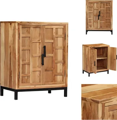 Imagen del producto de Mueble aparador de madera maciza de acacia, 60x35x76 cm, color marrón - Aparadores