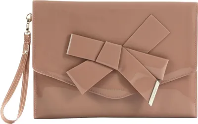 Immagine prodotto di Ted Baker pochette borsa da sera Nikkey Knot Bow Envelope Pouch Pl - Pink rosa antico