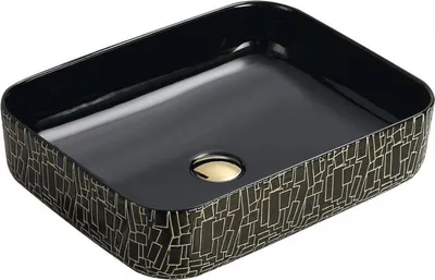 Obrázek produktu pro Mexen Lorita umyvadlo na desku 51 x 39 cm, Černá/Zlatá - 22135163