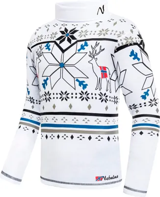 Produktbild von Nebulus Rolli Norweger-Style, Pulli COASTER Herren, Rollkragen , langarm , P6190 - Herren, weiß-schwarz, 3XL