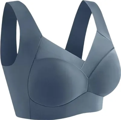 Produktbild von Damen-BH, rutschfest, bügellos, Übergröße, Damenunterwäsche mittleren Alters, Push-up, breiter Schultergurt, vollständige Abdeckung, nahtloser Stütz-BH für Joggen, Büro, Radfahren