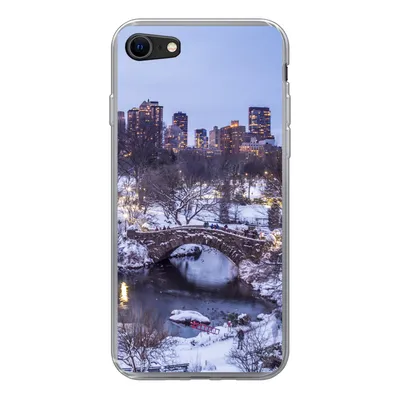 Produktbild von MuchoWow® Handyhülle Schutzhülle Hülle für iPhone 8 New York - Central Park - Winter Silikon Softcase Handy Hülle - Schutzhaube