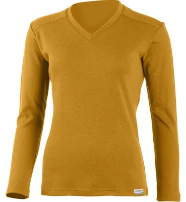 Image de T-shirt à manches longues en Laine pour femme STELA, col en V