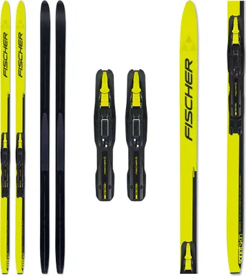 Obrázok produktu pre Súprava na bežky FISCHER Twin Skin Sprint Jr s protišmykovým pásom a viazaním NNN žltá 150 cm 40-50 kg