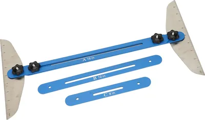 Image de Bottes d'escalier Gauge Template Tool Gabarit d'angle réglable et mesure d'escaliers parfaits Risers Étagères Mur de pierres sèches