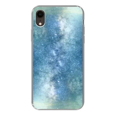 Produktbild von MuchoWow® Handyhülle Schutzhülle Hülle für iPhone XR Sterne - Himmel - Blau - Jungen - Mädchen - Kinder Silikon Softcase Handy Hülle - Schutzdeckel