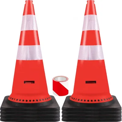 Produktbild von Sicherheitskegel - Verkehrskegel - 20,3 x 76,2 cm - Orange - Mit Reflektierenden Krägen - Straßenkegel