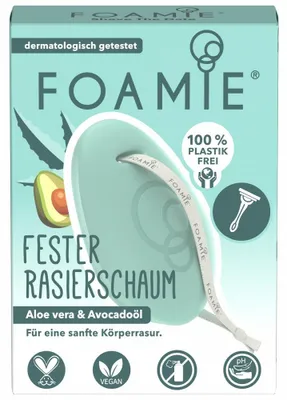 Image de Mousse à raser à l'aloès et à l'huile d'avocat - Produit en bloc de qualité, 80g