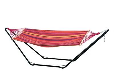 Produktbild von Amazonas Beach Set Hängematten-Set mit Hängematten-Gestell bunt/gestreift