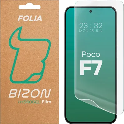 Produktbild von Hydrogel Folie für den Bildschirm für Xiaomi POCO F7, Bizon Glass Hydrogel Front, 1 Stück