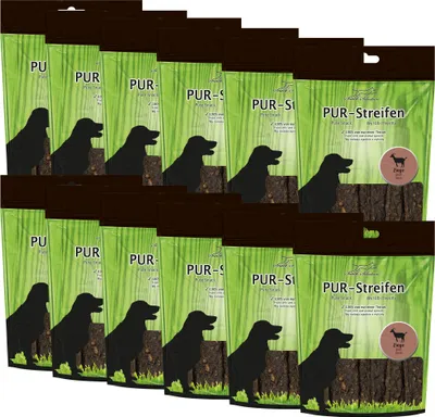 Produktbild von Schecker PUR Streifen Ziege - Kausnack für Hunde von einer Tierart - getreidefrei