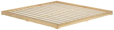 Produktbild von Extra großes und niedriges Futonbett 200x200 Holzbett Esche lackiert V-60.47E-20Rollrost inkl.