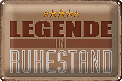 Produktbild von Blechschild Retro 18x12cm Legende im Ruhestand