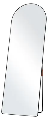 Obrázok produktu pre VEVOR Zakrivené zrkadlo po celej dĺžke, 1650 x 558 mm, stojace zrkadlo so stojanom, voľne stojace alebo na stenu, rám zo zliatiny hliníka, toaletné zrkadlo po celej dĺžke do obývačky a spálne