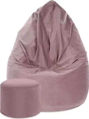 Obrázok produktu pre Dreamroots Beanbag detský s výplňou, podlahový vankúš detský beanbag, beanbag detská izba 70x70x105 cm, beanbag detský, detský beanbag, Old Rose