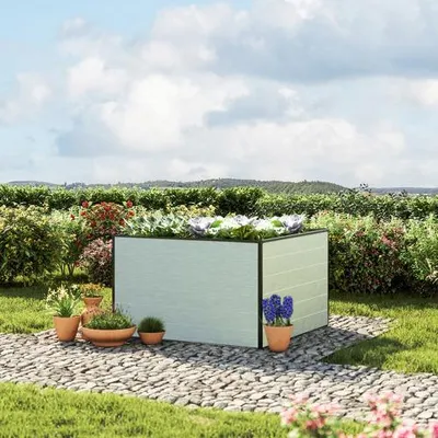 Produktbild von GFP Hochbeet Kräuter-Gemüse-Beet Aluminium CHRISTINA - 119x119x77cm - Aluminium eloxiert