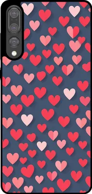 Produktbild von Smartphonica Telefon Fall fit für Huawei P20 Plus mit rosa und roten Herzen Impressum - TPU Backcover Fall mit rosa und roten Herz-Design