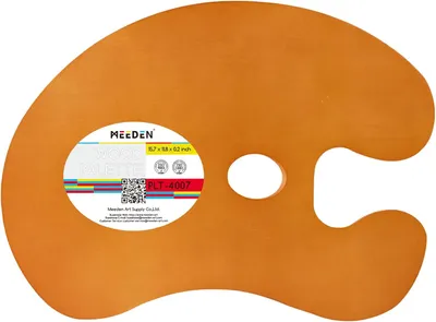 Produktbild von MEEDEN Holzpalette Malpalette Lindenholz oval mit Daumenloch ergonomisch für Öl und Acrylfarben 39,9 x 30 cm
