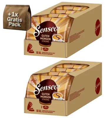 Produktbild von SENSEO Pads Guten Morgen Strong XL Senseopads 10x10 XL Kaffeepapds +1x10 Gratis