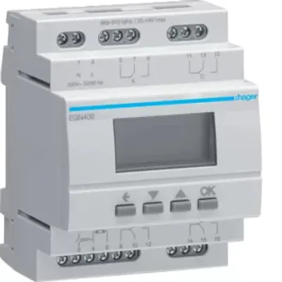 Image de Hager Horloge numérique multifonctions EGN400 avec Bluetooth 4 canaux 1 (EGN400)