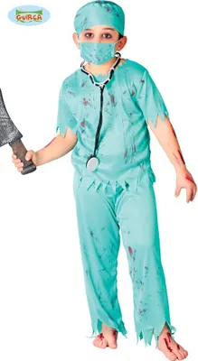 Produktbild von Zombie Chirurg Kinder, Größe: 7 - 9 Jahre Farbe: Blau