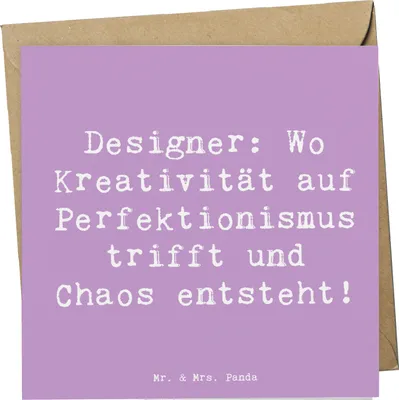Produktbild von Mr. & Mrs. Panda Glückwunschkarte Spruch Designer Magie - Lavendeltraum - Geschenk, Grafikdesign, faltkarte, visuelle Kunst, anlasskarte, Beruf, Produktentwicklung
