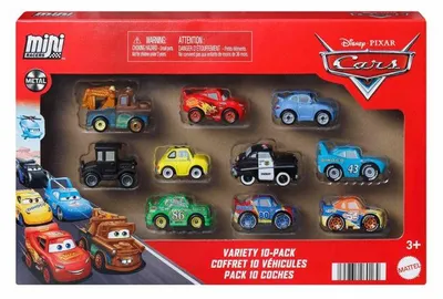 Produktbild von CARS DISNEY Mini Fahrzeuge 10er Pack, Die-Cast Mini Racers 2,5 cm, Inklusive Exklusives Fahrzeug, Ab 3 Jahren