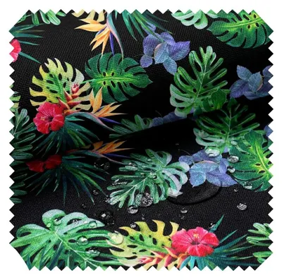 Produktbild von novely® OXFORD 210D - D211 Tropical Wonder - Bedruckter Polsterstoff - Outdoor Dekostoff - Wasserabweisende Reißfeste Meterware 1lfm