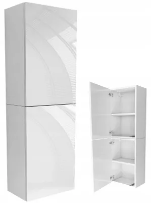 Zdjęcie produktu dla wiszące szafki do łazienki 40x120 szafka słupek łazienkowy biały połysk