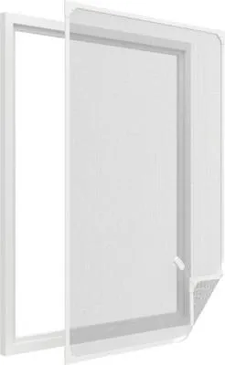 Produktbild von Insektenschutz home protect mit Pollenschutz Magnetrahmen ohne Bohren weiss 120x140 cm