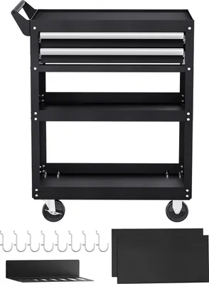 Produktbild von SucceBuy 5-stufiger Werkzeugwagen mit Schublade und Stecktafel, Tragkraft 180 kg