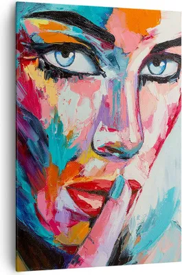 Produktbild von Bild auf Leinwand - Leinwandbild - Einteilig - Mädchen Gesicht - 70x100cm - Wand Bild - Wanddeko - Wandbilder - Leinwanddruck - Kunstdruck - Wanddekoration - Leinwand bilder - Wandbild - PA70x100-3444