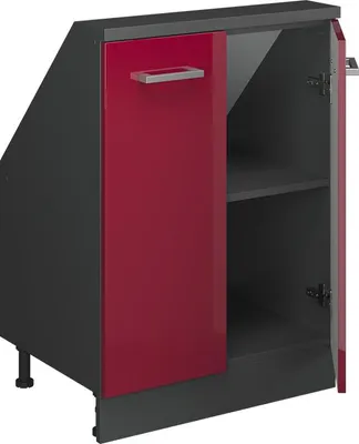 Produktbild von Dachschrägenschrank Vicco Rion Rot Hochglanz mit 2 Türen, Model 56110