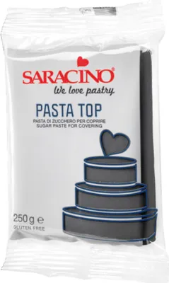 Produktbild von Black Top Paste Zuckerpaste 250g - Saracino