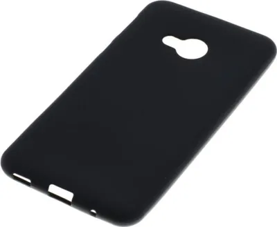 A black TPU phone case is shown from a slightly elevated angle against a white background.