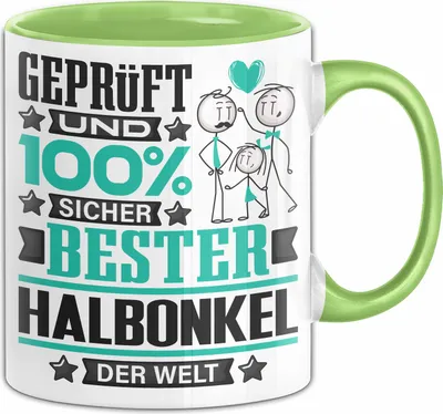 Produktbild von Halbonkel Geschenk Lustiger Spruch für Halbonkel Geschenkidee Bester Halbonkel Der Welt (Grün)