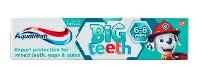 Obrázok produktu pre Pasta na zuby Aquafresh Big Teeth pre deti vo veku 6-8 rokov, 50 ml