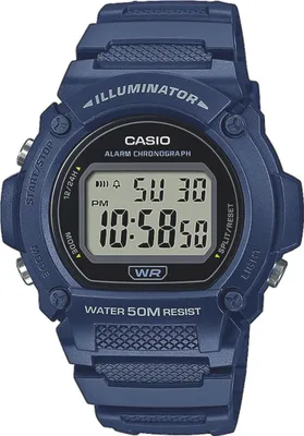 Productafbeelding van Casio herenhorloge, marineblauw, model Casio-W-219H-2AVEF