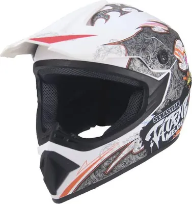 Produktbild von Crosshelm Helm Kinderhelm Motorradhelm Motocross Quad Mejia Weiß Matt Größe XS
